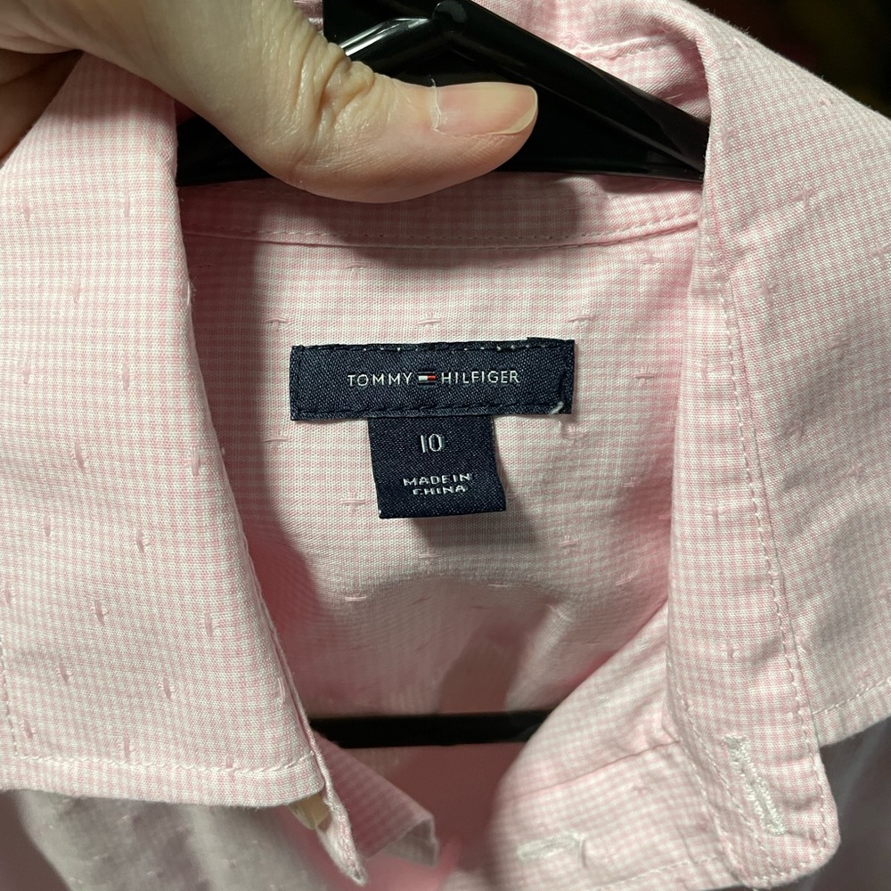Boys size 10 dress-shirt pink by Tommy Hilfiger